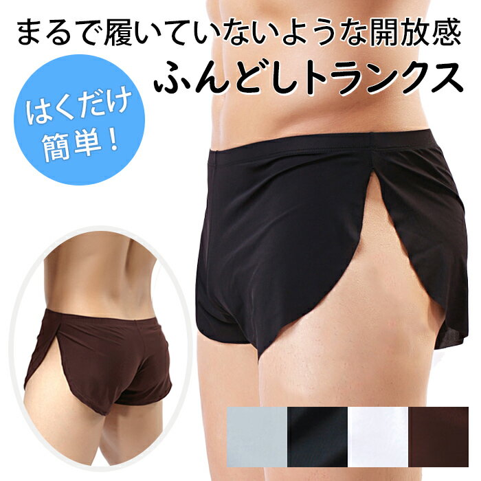 トランクス ブリーフ メンズ ふんどし パンツ 涼しい 夏 通気性 締め付けない 裾ゴムなし 蒸れない 軽い リラックス 妊活 大きいサイズ n005