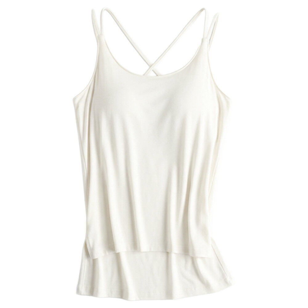 楽天市場】キャミソール バッククロス（カラーホワイト）（インナー