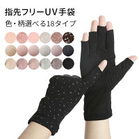 UV手袋 ショート レディース スマホ対応 指なし 携帯操作 滑り止め 綿混 メッシュ ...