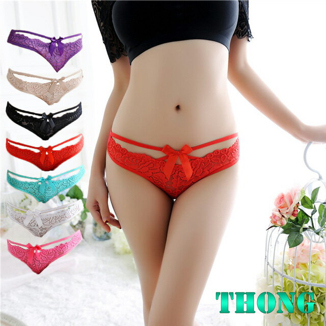 Tバックショーツ レディース セクシーインナー 肌着 レース リボン 美尻 ストレッチ タンガ 下着 ソング 9603 (pc4)