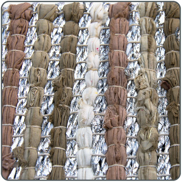 玄関マット 室内 屋内 ラグマット 【Sheeny Dolce】 50×80 マルチカラー ラメ 手織り ニット フロアマット おしゃれ かわいい 3