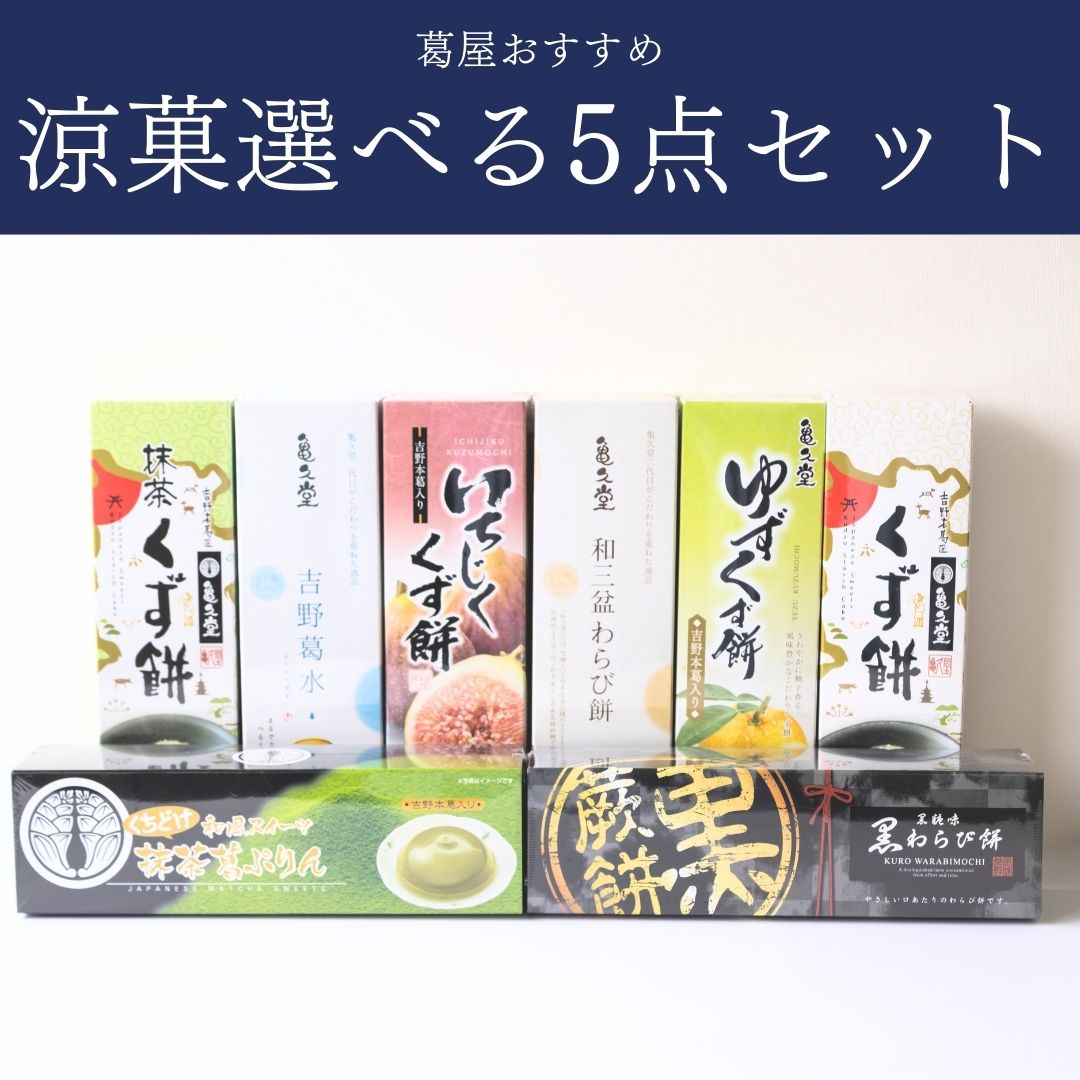 葛屋おすすめ涼菓選べる5点セット karokuen-10000493 華緑園本舗楽天市場店 サンプル画像2