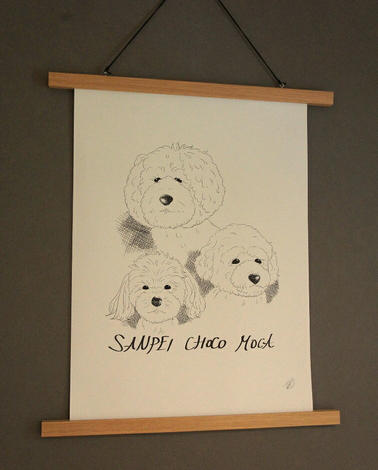 楽天Karu dog[モノクロスタイル]愛犬のイラストを描きます！！　フロム　スウェーデン