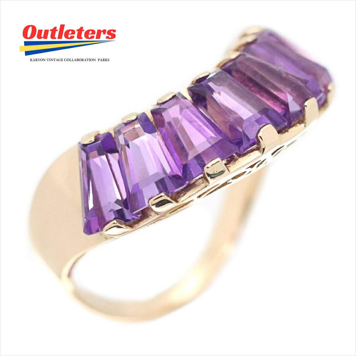 【中古】アメジストリング指輪イエロ...