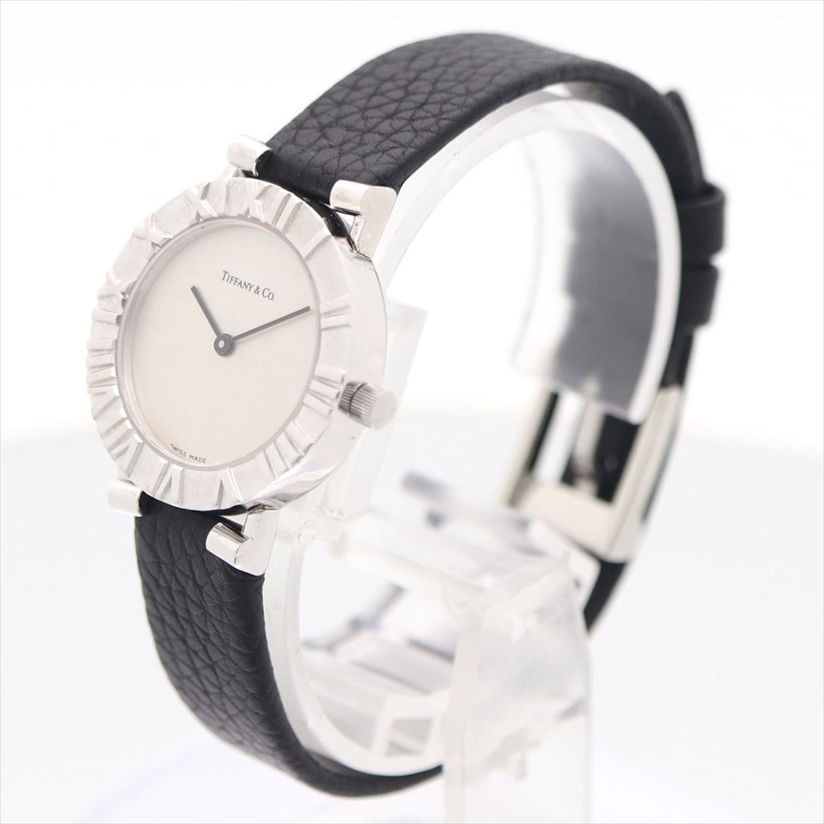 【動画有】ティファニー Tiffany&co アトラス ウォッチ Ag925×レザー L0640 レディース【中古】
