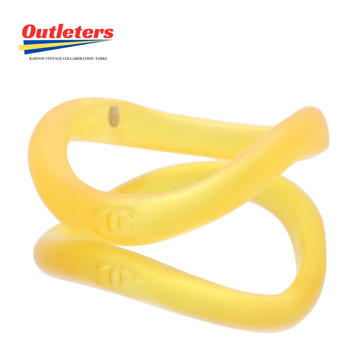 【動画有】シャネル CHANEL バングル レジン イエロー 96C レディース【中古】