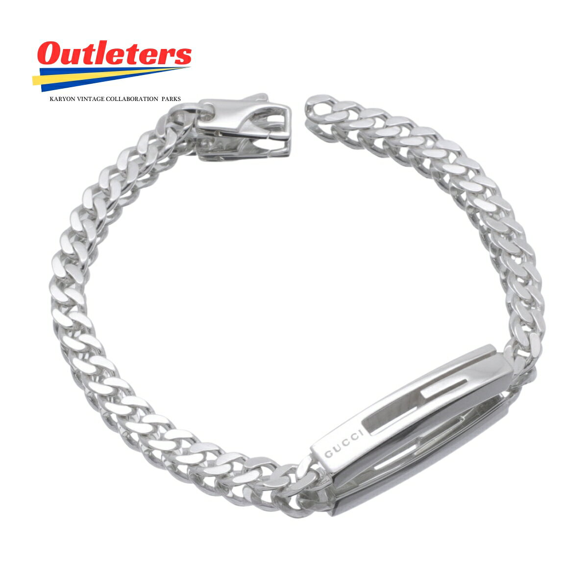 【動画有】グッチ GUCCI ブレスレット カットアウトG シルバー Ag925 16cm レディース 女性 メンズ 男性 【中古】