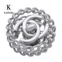 【ギフト品質】シャネル CHANEL ココマーク ターンロック ブローチ シルバー 97A メタル 合金 レディース 女性 彼女 妻 誕生日 記念日 プレゼント...