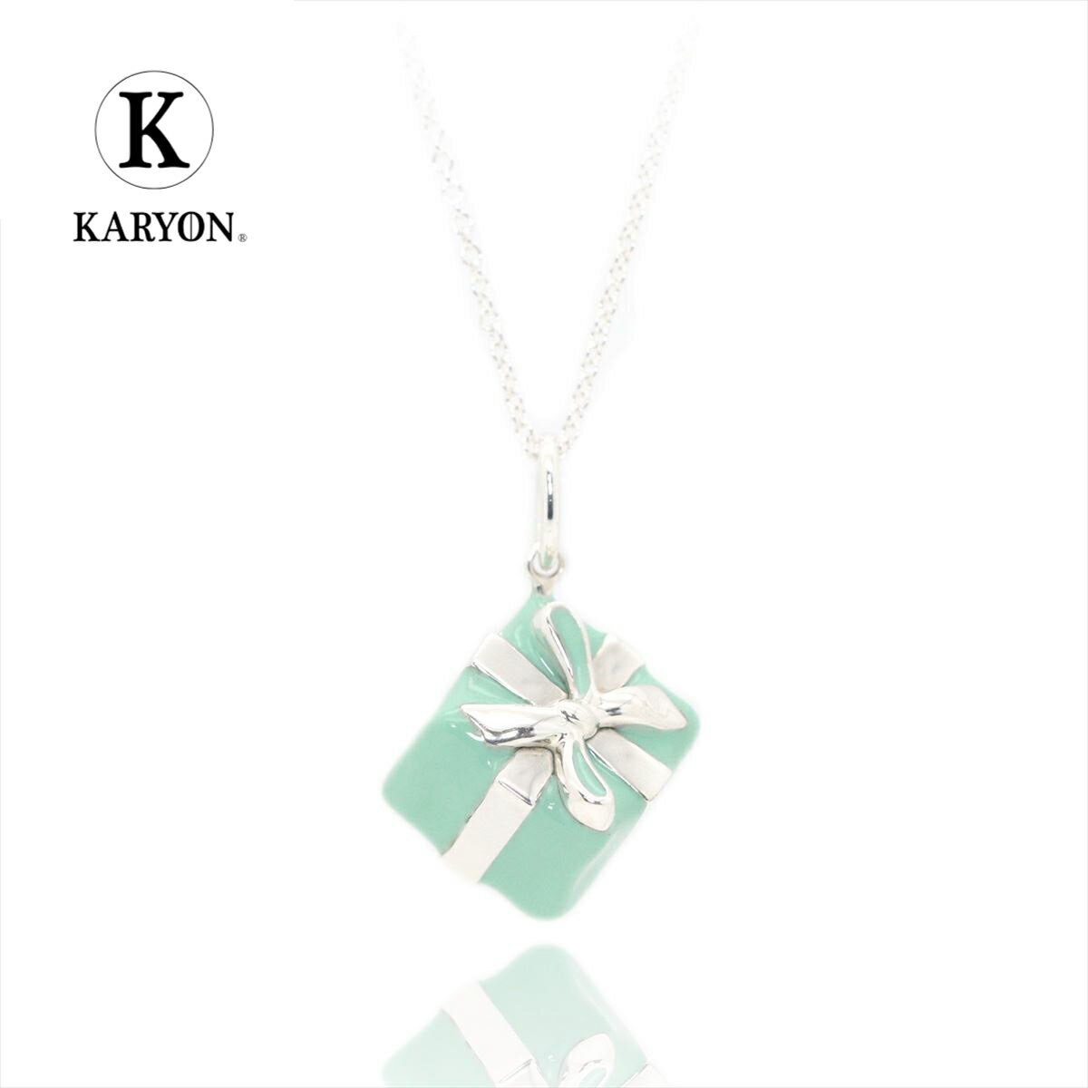 楽天KARYON-ギフトアンドセレクト-【ギフト品質】ティファニー Tiffany&co ネックレス ブルーボックス チャーム ペンダント エナメル フィニッシュ シルバー Ag925 レディース 女性 彼女 妻 誕生日 記念日 プレゼント ギフト 20代 30代 40代 50代【動画】【中古】