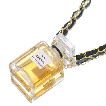 【新古品】シャネル/CHANEL / パフューム NO.5 アリュール オードゥ パルファム 香水 ミニボトル ネックレス / レディース ジュエリー / ブラック ゴールド