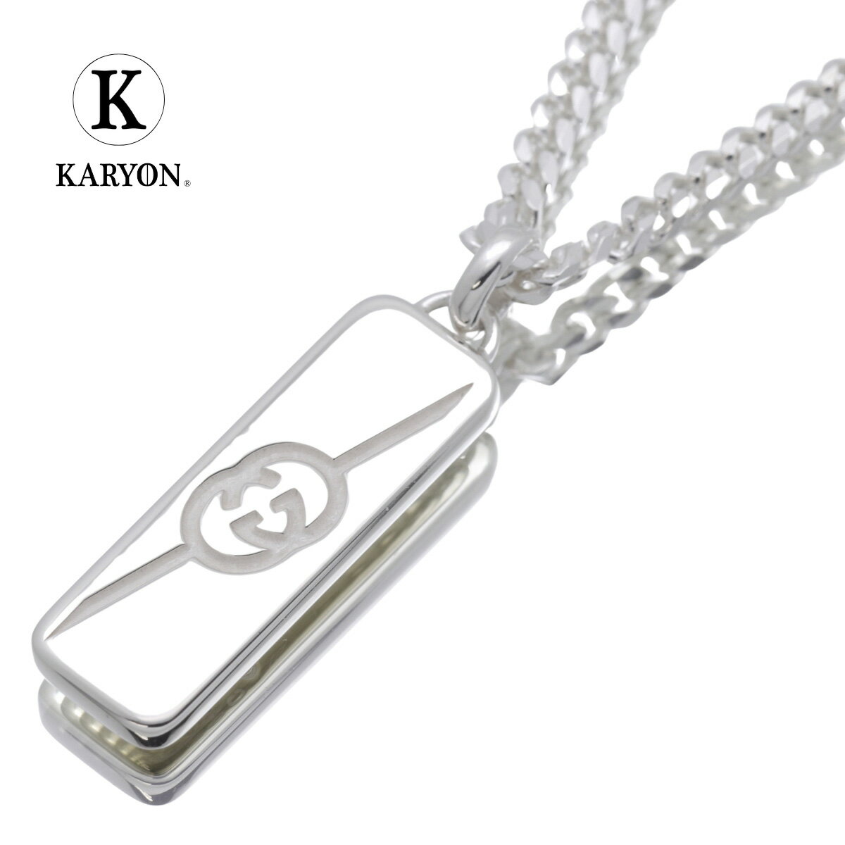 【ギフト品質】グッチ GUCCI ネックレス ダイアゴナル インターロッキングG ペンダント 774055 J8400 8106 シルバー Ag925 レディー...