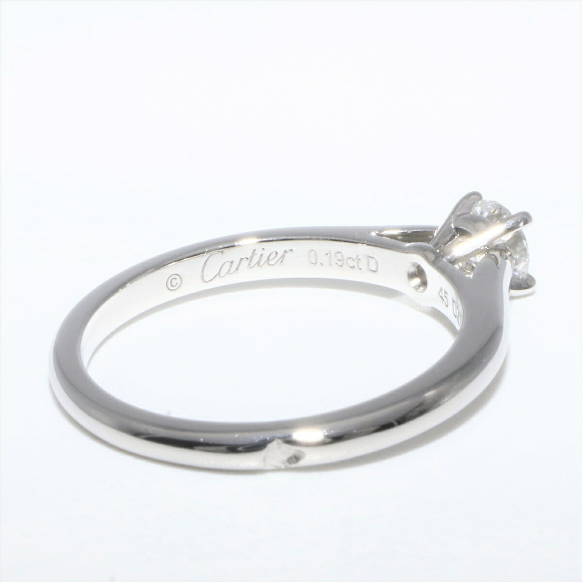 【楽天市場】【ギフト品質】カルティエ Cartier エンゲージリング 婚約指輪 ソリテール ダイヤモンド 0.19ct レディース 女性