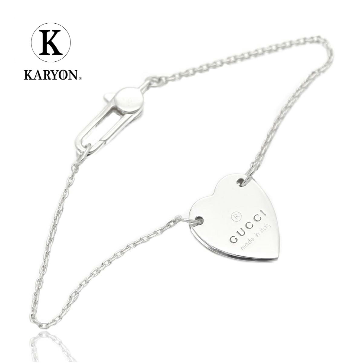 【ギフト品質】グッチ GUCCI ブレスレット トレードマーク ハート シルバー Ag925 223513 J8400 8106 シンプル レディース 女性 彼...