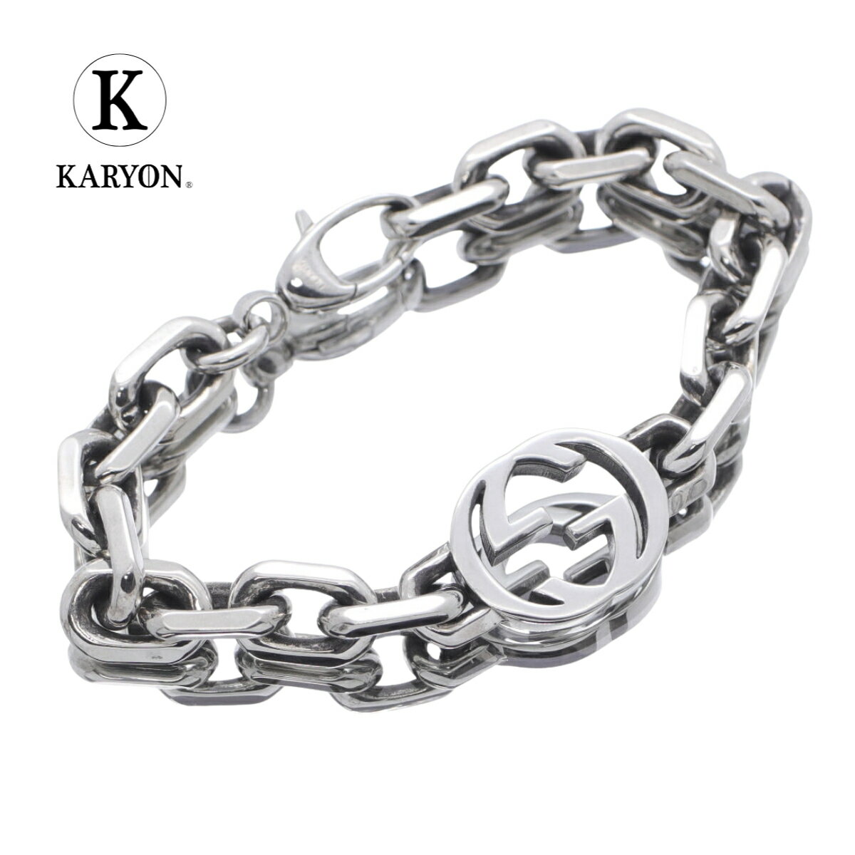 【ギフト品質】グッチ GUCCI インターロッキングG チェーン ブレスレット 627068 J8400 0728 シルバー Ag925 レディース 女性 彼女...