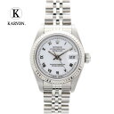 【ギフト品質】ロレックス ROLEX レディース 女性 彼女 妻 腕時計 デイトジャスト 18金 K18WG SS ホワイト文字盤 ローマ文字盤 69174 誕...