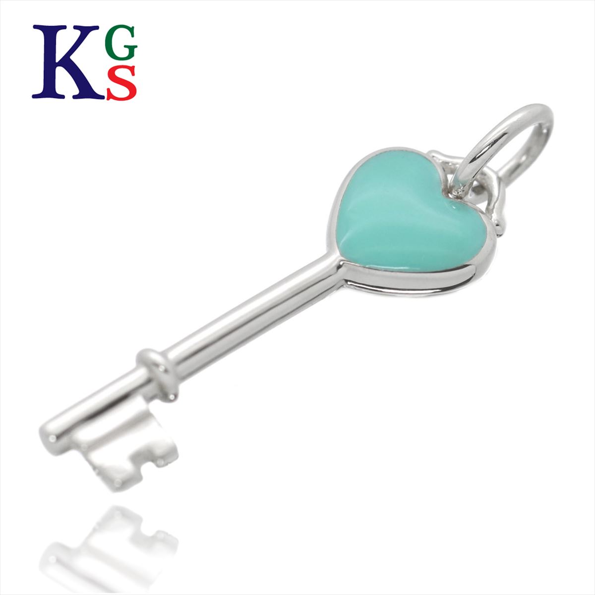 【ギフト品質】ティファニー Tiffany&co ハート キー チャーム トップ エナメル フィニッシュ ティファニーブルー シルバー Ag925 レディース 女性 彼女 妻 誕生日 記念日 プレゼント ギフト 20代 30代 40代 50代 【動画】【中古】