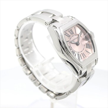 【ギフト品質】カルティエ/Cartier レディース 腕時計 ロードスターSM ピンク文字盤 ステンレススチール クオーツ W62017V3