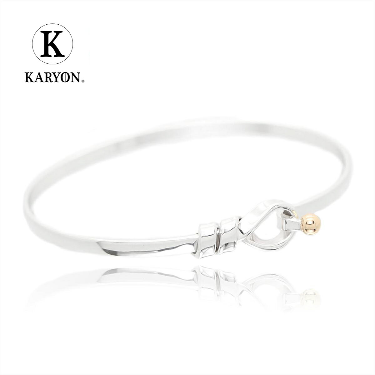 【ギフト品質】ティファニー Tiffany&Co バングル ブレスレット フック&アイ ワイヤー シルバー Ag925 イエローゴールド 18金 K18YG コ...