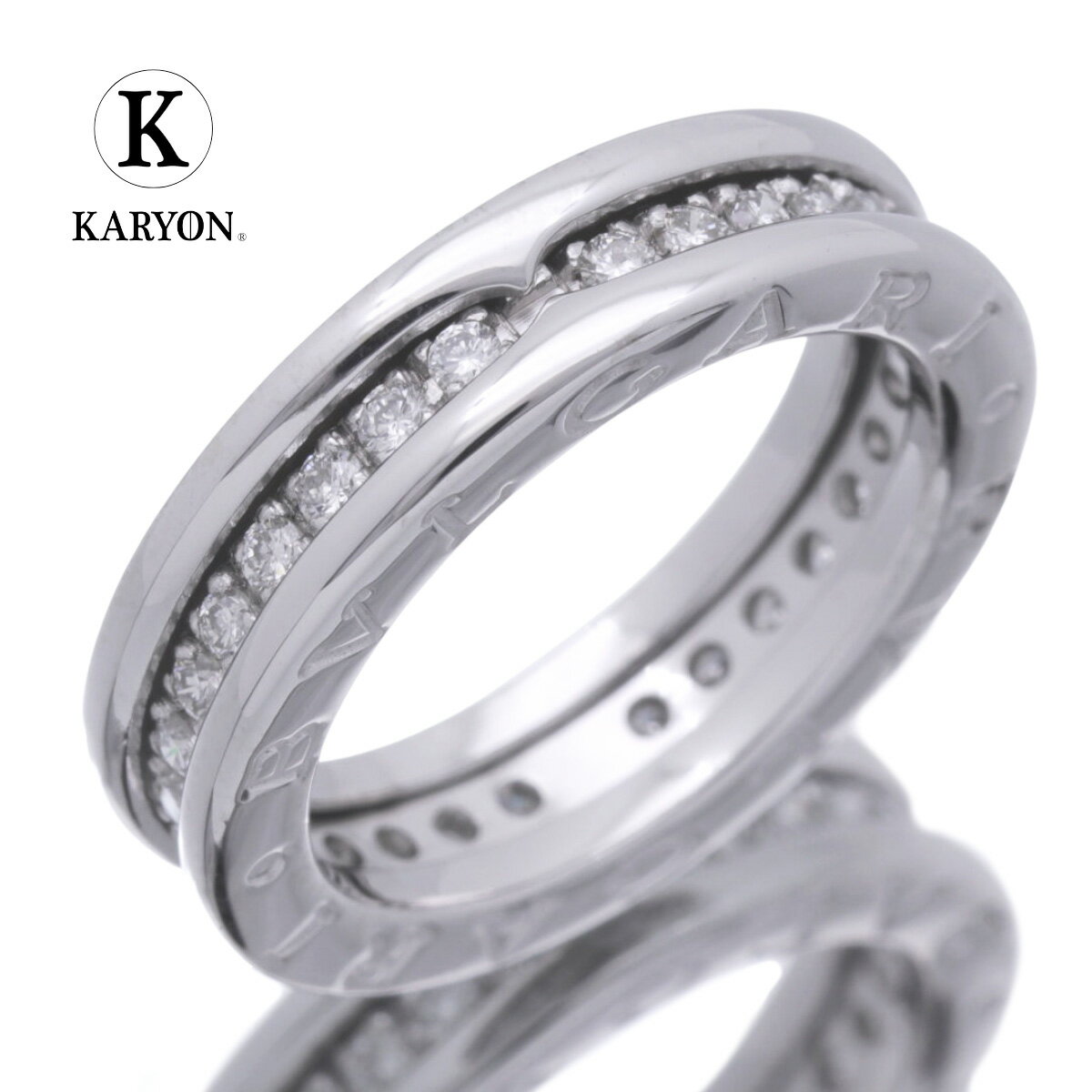 【ギフト品質/6号〜20号】ブルガリ BVLGARI リング 指輪 ビーゼロワン フル ダイヤモンド ホワイトゴールド 18金 K18WG レディース 女性 彼...