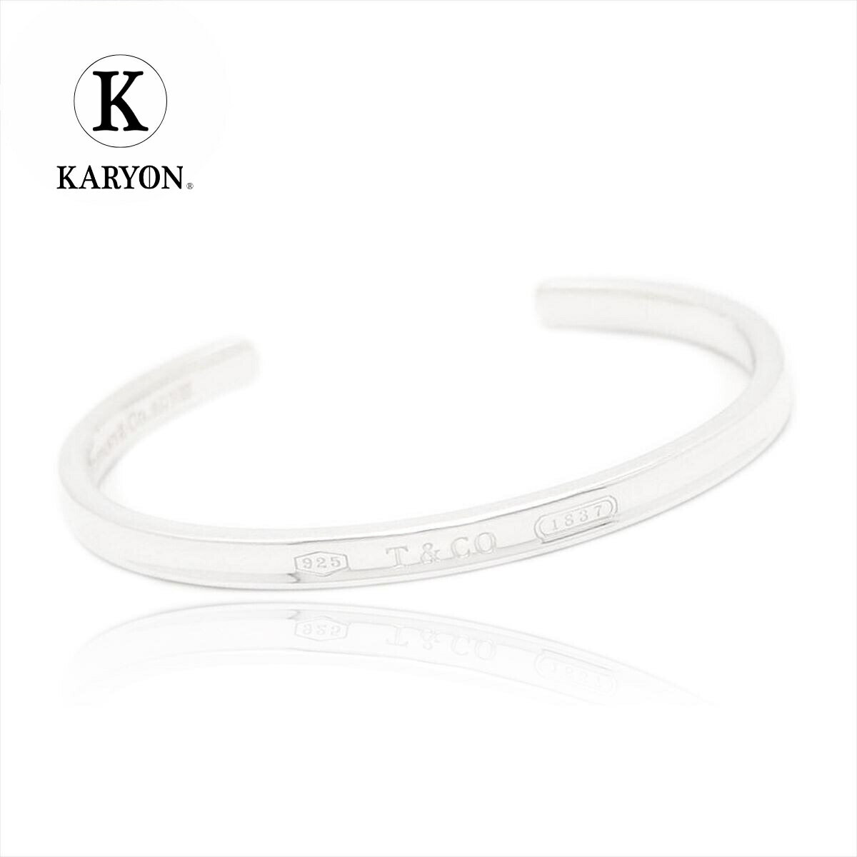 楽天KARYON-ギフトアンドセレクト-【ギフト品質】ティファニー Tiffany&co バングル 1837 カフ ナロー シルバー Ag925 レディース 女性 彼女 妻 メンズ 男性 彼氏 誕生日 記念日 プレゼント 20代 30代 40代 50代【動画】【中古】