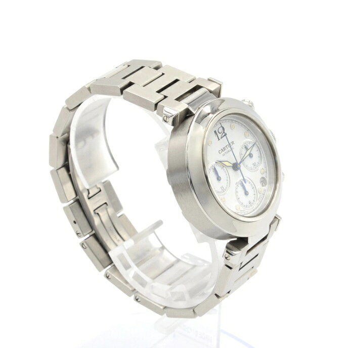 【ギフト品質】カルティエ Cartier パシャC クロノグラフ W31039M7 ステンレススチ...