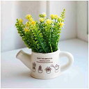 造花ギフト フェイクシルクフラワー盆栽フェイクシルクブーケ植物の造花 セラミック花瓶 鉢植え センターピース 結婚式 オフィス ホーム 装飾 造花