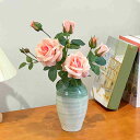 グリーン 喫茶店 デコレーション テーブルセンターピース ブーケ お飾り 玄関 花束 フェイクフラワー おしゃれ 薔薇 鮮やかな色合い 本物みたい 枯れない花 ...