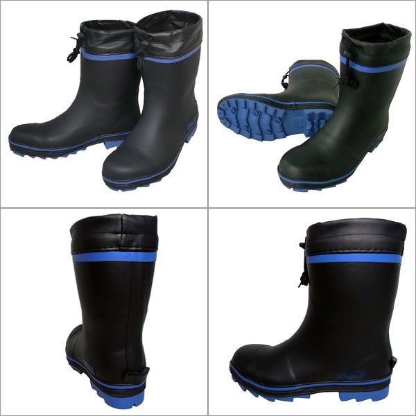 安全靴 作業靴 安全ショートゴム長靴 ワークシューズ 喜多 メンズ KR7310 アウトドア 釣り 作業用 雨の日 仕事 吸汗速乾 農作業 セーフティブーツ