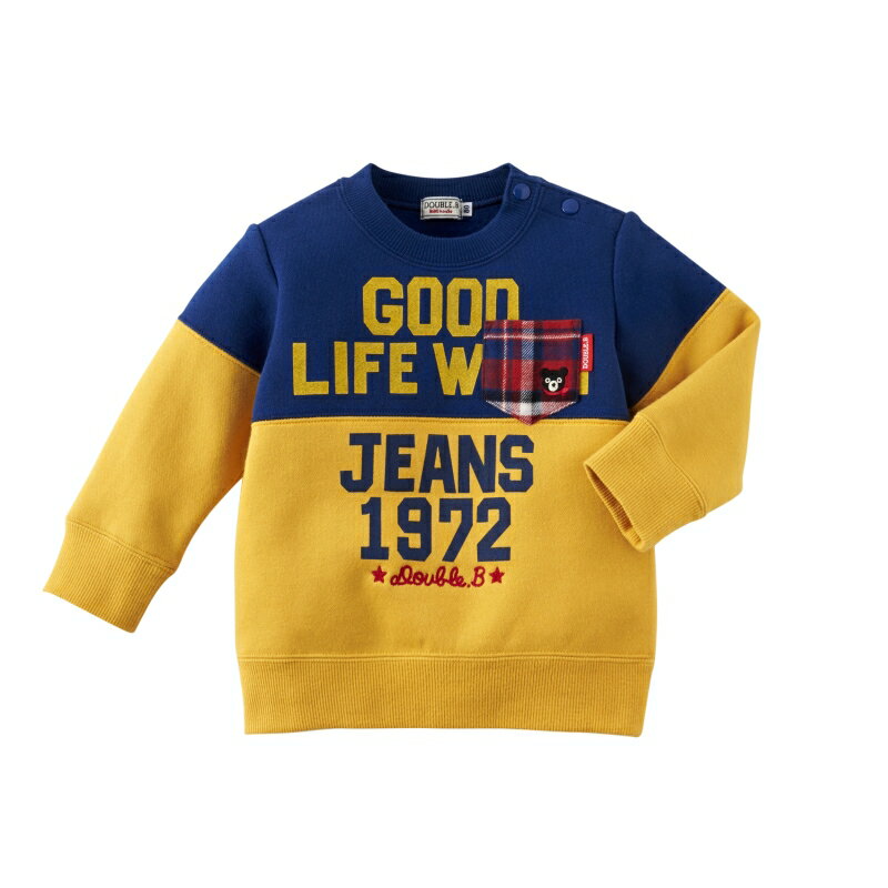 90cm ダブルB mikihouse GOOD LIFE WITH JEANS 1972 裏起毛スウェット ベビー アウトレット