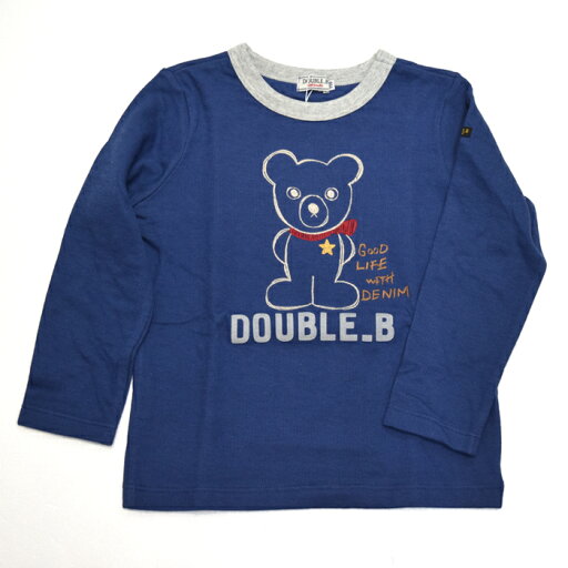 ダブルB 接結天竺Bくん刺繍長そでTシャツ 110cm mikihouse ダブルB 接結天竺Bくん刺繍長そでTシャツ 110cm mikihouse