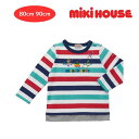ミキハウス アウトレット 長袖Tシャツ 刺しゅう 80cm 90cm 子供服 プレゼント 子ども服 正規品 日本製 キッズ お出かけ 孫 まご 春用 夏用 秋用...