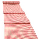 ≪40%OFF/サマーセール≫【仁伍ェ門 綿麻縮 夏着物 仕立て付き】吉新織物 ピンク 格子 チェック 綿 麻 新品 購入 販売 未仕立て 着尺 反物 カジュア...