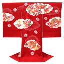 ≪15%OFF/サマーセール≫産着 女の子 販売 赤 お宮参り 正絹 着物 初着 のしめ 新品 購入 女 宮参り 雲取り 絞り 毬 仕立て上がり 赤ちゃん 女児...