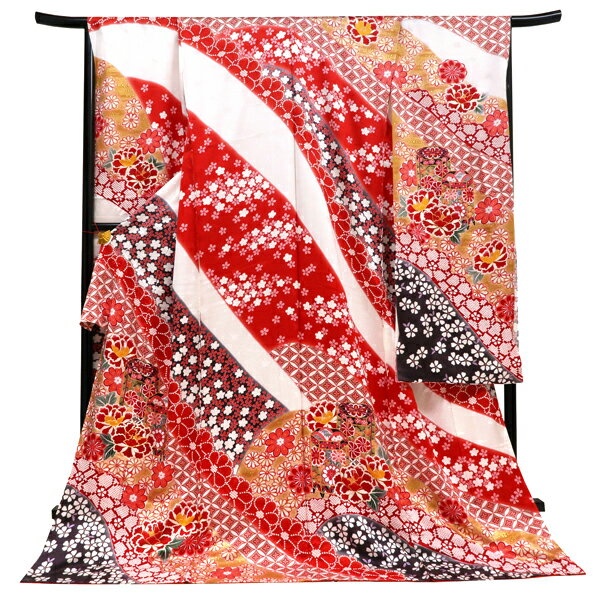 ≪15%OFFクーポンあり≫振袖 販売 滝泰 絞り 仕立て付き 赤 新品 購入 古典柄 貝桶 牡丹 フォーマル 着物 未仕立て 仕立て込み 成人式 卒業式 絹 f-591