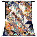 ≪15%OFFクーポンあり≫振袖 販売 白紺 仕立て付き 桂由美 関芳 新品 購入 古典柄 道長取り 四季花 正絹 友禅 フォーマル 着物 未仕立て 仕立て込み 礼装 成人式 卒業式 f-738