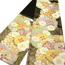 ≪15%OFF/サマーセール≫振袖用 袋帯 志都香 仕立て付き 黒 金 ゴールド 成人式 帯 正絹 新品 購入 販売 雪輪 花七宝 桜 未仕立て 西陣織 結婚式 礼装用 フォーマル 古典柄 仕立て込み ffo-199