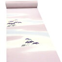 人間国宝 上野為二 絽夏付下訪問着 紅藤色 薄紫色 仕立て付き 京友禅染め 新品 販売 購入 着物 正絹 霞 松 礼装用 未仕立て 反物 フォーマル 夏物 夏着物 絽付下 夏付下 お茶会 hn-154