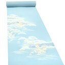 ≪15%OFF/サマーセール≫絽夏付下訪問着 水色 十日町老舗染元 仕立て付き 新品 販売 購入 着物 正絹 波 松 笹 礼装用 未仕立て 反物 フォーマル 夏物 夏着物 絽付下 夏付下 仕立て込み hn-160