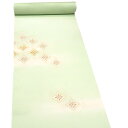 ≪15%OFF/サマーセール≫絽夏付下訪問着 薄黄緑 十日町老舗染元 仕立て付き 新品 販売 購入 着物 正絹 花七宝 礼装用 未仕立て 反物 フォーマル 夏物 夏着物 絽付下 夏付下 hn-81
