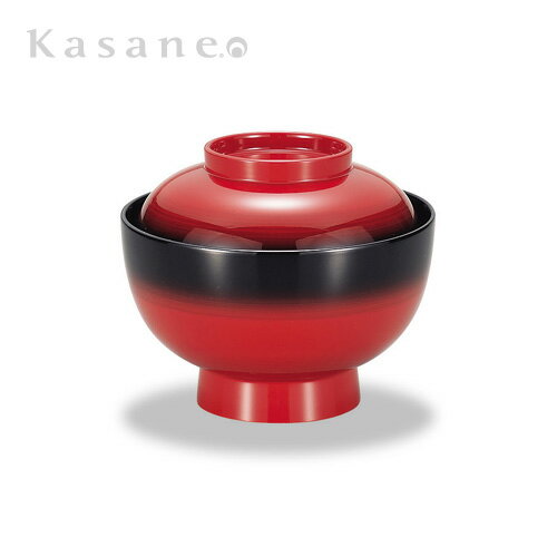 雑煮椀 黒朱ぼかし（内側：黒） 送料無料 日本製