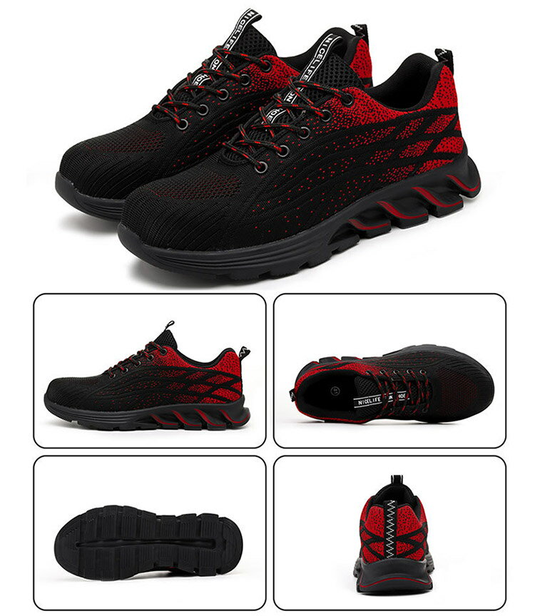 作業靴 安全靴 滑らない メンズ レディース おしゃれ かっこいい セフティーシューズ 安全スニーカー アークシューズ 先芯入り 鋼先芯 つま先ガード 靴 歩きやすい 疲れない 耐滑 踏み抜き防止 耐摩耗 男女兼用 a 新しいコレクション