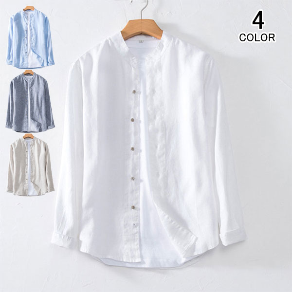 シャツ メンズ 半袖 綿麻 リネンシャツ カッターシャツ スリムシャツ 無地 トップス カジュアル 麻シャツ メンズファッション スウェット 長袖シャツ キレイめ 春夏秋