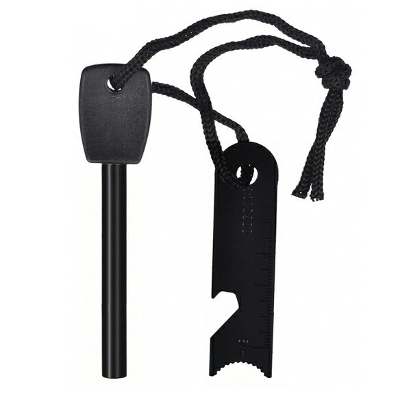 ファイヤースターター 火打ち石 マグネシウム 着火 バーベキュー スターター ファイヤー 火吹き棒 便利機能 栓抜き ストライカー アウトドア BBQ 焚き火 火起こし 便利小物 メール便