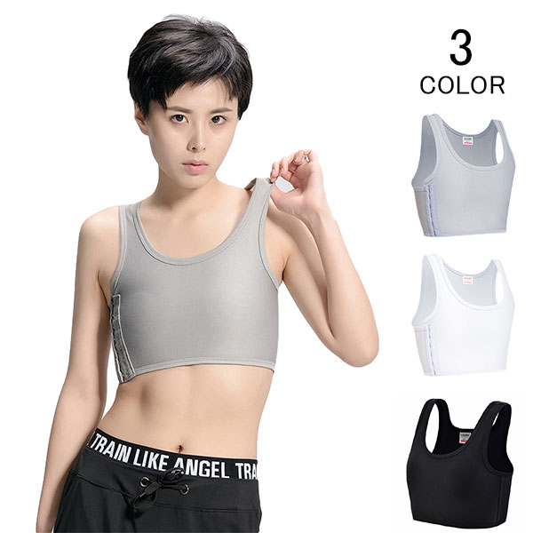 ナベシャツ 胸つぶしブラ ブラ 胸揺れ防止 トラシャツ バストダウン 3段階 フック スポーツブラ なべしゃつ 胸サポーター 大きな胸を小さく見せる コスチューム 胸つぶし コスプレ メール便