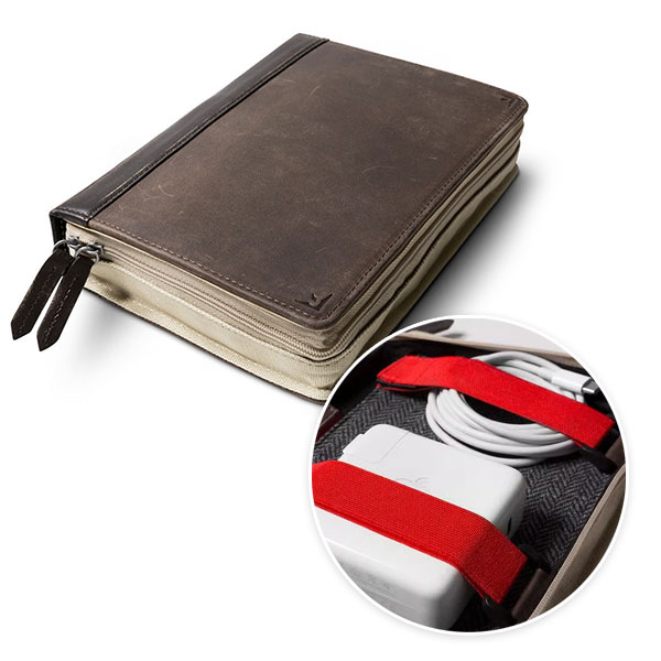 수납 파우치 케이블 충전기 수납 포켓 여행 파우치 소품 수납 파우치 여행 소분 편리 편리한 책과 비슷한 디자인 충전기, 케이블, 어댑터를 수납 가능 가죽 메일 서비스