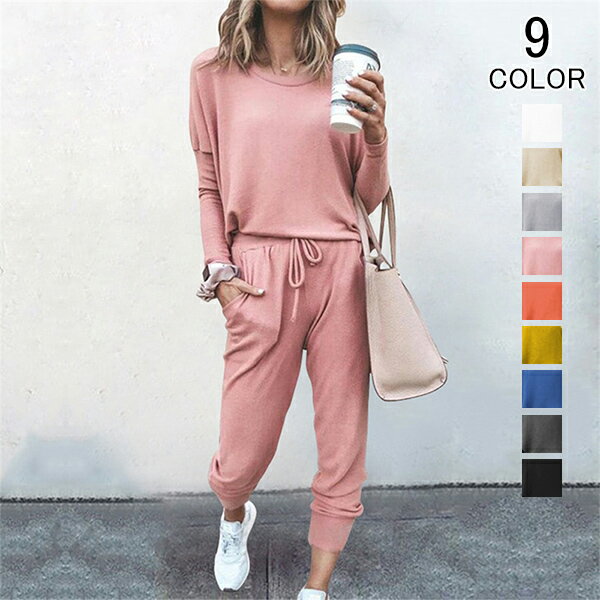 上下セット セットアップ スウェット スポーツウェア レディース 上下 ルームウェア 半袖 薄手 Tシャツ..