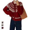 ニットカーディガン ニット クリスマス レディース 秋冬 ショート丈 クルーネック 前開き 羽織 丸首 長袖 ボタン ニットセーター セーター トップス アウター シンプル カジュアル ゆったり 体型カバー 着瘦せ お洒落 可愛い aaa