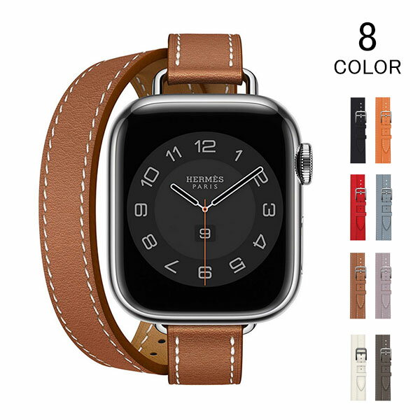 애플 워치 가죽 밴드 2 개들이 Apple Watch SE 8 7 44mm 40mm 여성 벨트 가죽 고급감 가죽 밴드 45mm 이중 가죽 메일 서비스