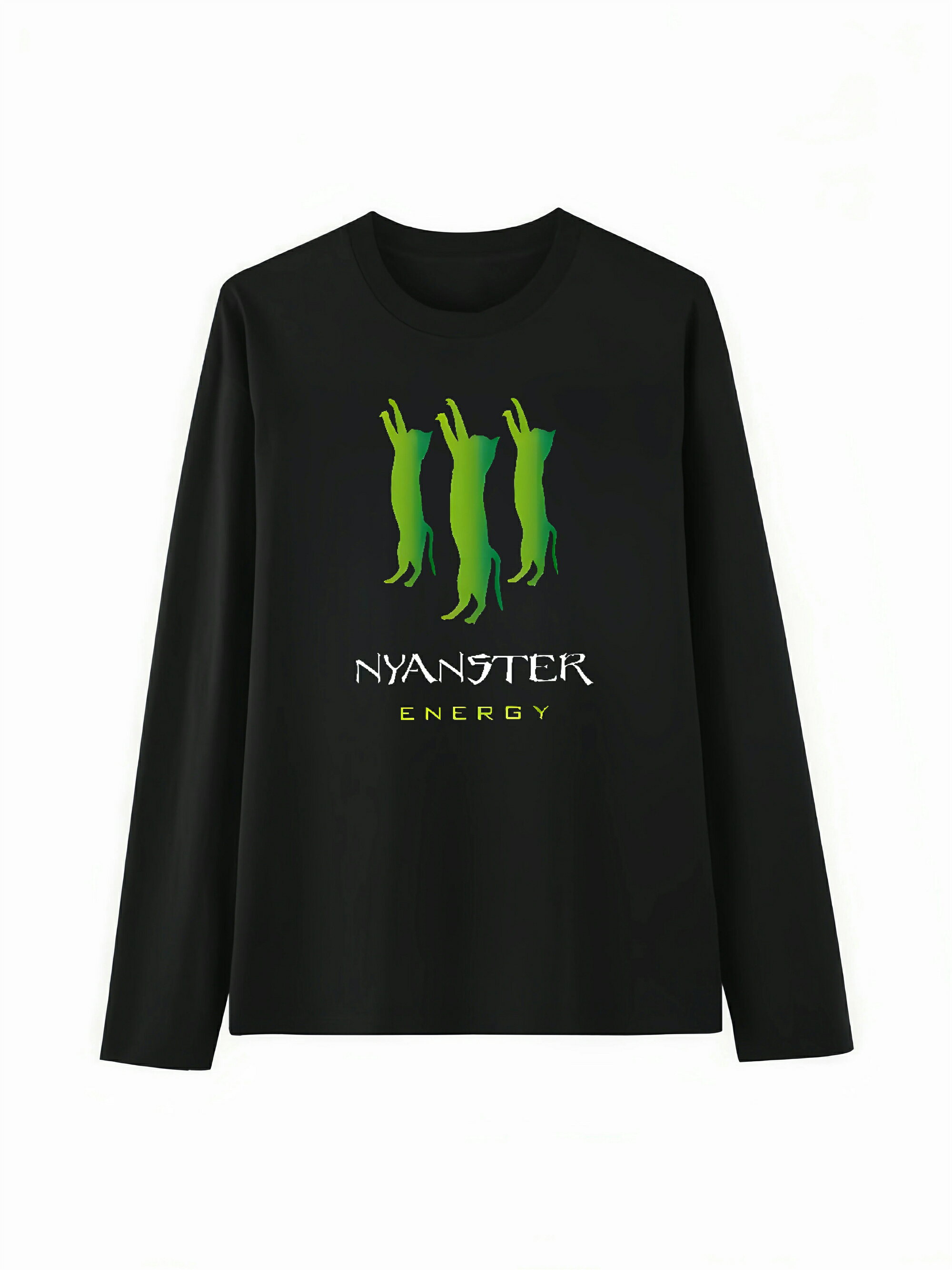 Rakuten - 「NYANSTER」 Tシャツ 100%コットン ドラゴンクエスト ネタ パロディ ふざけtシャツ ギャグtシャツ おもしろTシャツ おもしろグッズ ドラゴンクエスト メンズ レディース 面白いパンダグラフィックTシャツ 長袖 洗濯機可 メール便