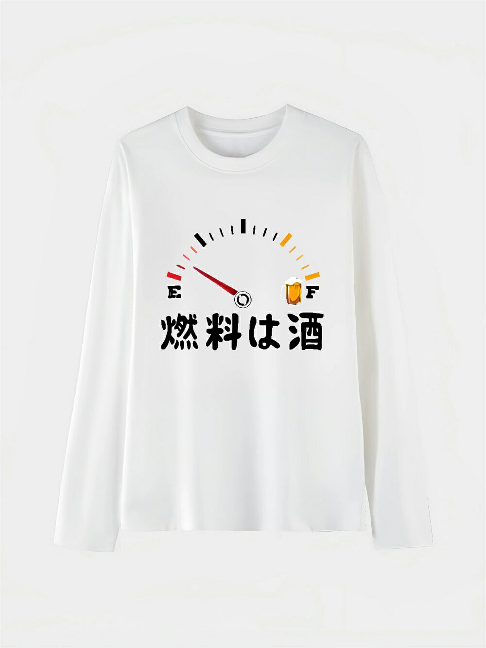 Rakuten - 「燃料は酒」Tシャツ 100%コットン ドラゴンクエスト おもしろTシャツ おもしろグッズ ドラゴンクエスト メンズ レディース 面白いパンダグラフィックTシャツ 長袖 洗濯機可 ホワイト ネタ パロディ ふざけtシャツ ギャグtシャツ メール便